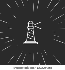 Outline lighthouse icon illustration isolated vector sign symbol