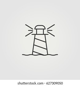 Outline lighthouse  icon illustration vector symbol