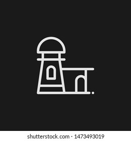 Outline lighthouse vector icon. Lighthouse illustration for web, mobile apps, design. Lighthouse vector symbol.