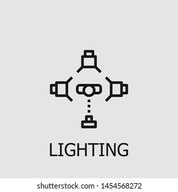 Outline lighting vector icon. Lighting illustration for web, mobile apps, design. Lighting vector symbol.