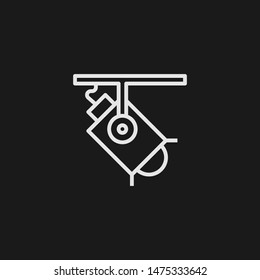 Outline lighting vector icon. Lighting illustration for web, mobile apps, design. Lighting vector symbol.