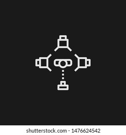 Outline lighting vector icon. Lighting illustration for web, mobile apps, design. Lighting vector symbol.