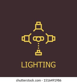 Outline lighting vector icon. Lighting illustration for web, mobile apps, design. Lighting vector symbol.