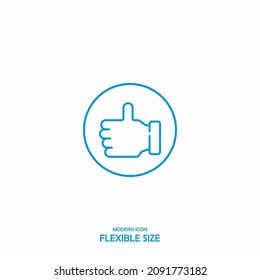 Outline like icon illustration vector symbol for social, finger, web, button, network, media