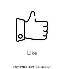 outline like vector icon. isolated black simple line element illustration from blogger and influencer concept. editable vector stroke like icon on white background