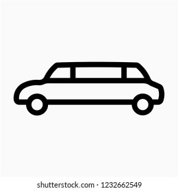 Outline Limousine pixel perfect vector icon