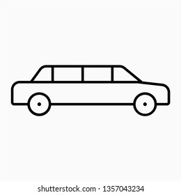 Outline limousine vector icon