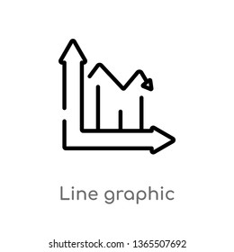 outline line graphic vector icon. isolated black simple line element illustration from measurement concept. editable vector stroke line graphic icon on white background