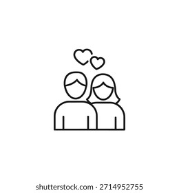 Valentine’s-Day outline or line icon design bundle.
