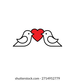 Contorno do Dia dos Namorados ou pacote de design de ícone de linha.