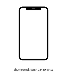 Outline line Smartphone on white background. Line design. Eps10