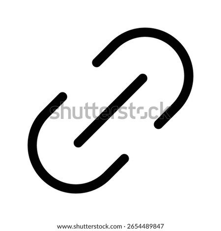 Outline link icon for URL, chain, or hyperlink representation