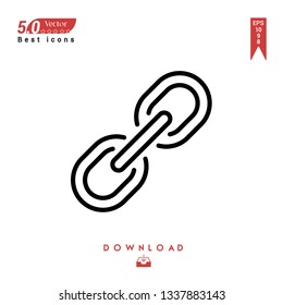 Outline link Icon. link icon vector isolated on white background. Graphic design, material-design, Best sellerr icons, mobile application, UI / UX design, EPS 10 format vector