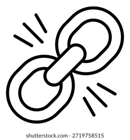 Icono de Enlace de esquema para conexión de Web, hipervínculo y cadena de red.