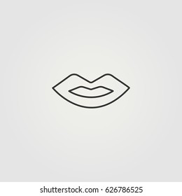 Outline lip   icon illustration vector symbol