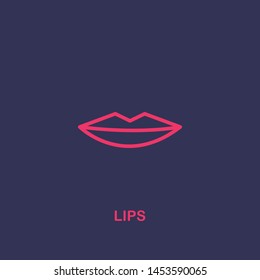 Outline lips icon.lips vector illustration. Symbol for web and mobile