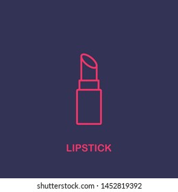 Outline lipstick icon.lipstick vector illustration. Symbol for web and mobile