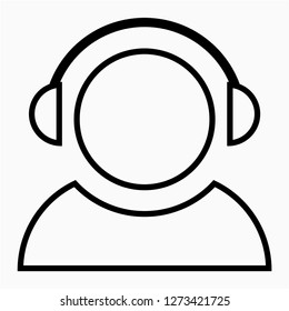 Outline listener pixel perfect vector icon