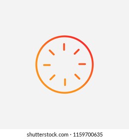 Outline loading icon,gradient illustration,vector load sign symbol