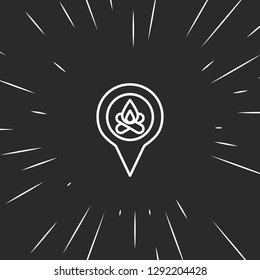 Outline location icon illustration isolated vector sign symbol