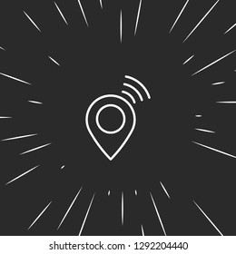 Outline location icon illustration isolated vector sign symbol