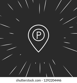 Outline location icon illustration isolated vector sign symbol
