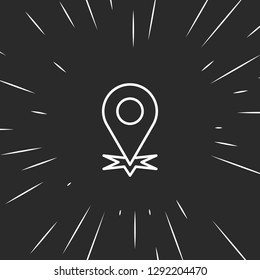 Outline location icon illustration isolated vector sign symbol