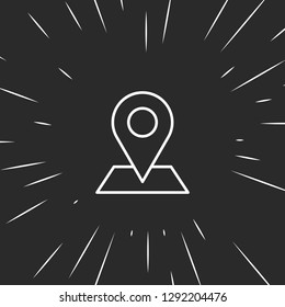 Outline location icon illustration isolated vector sign symbol