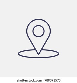 Outline location icon illustration isolated vector sign symbol