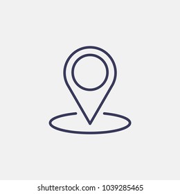 Outline Location Icon Illustration Vector Symbol