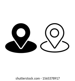 Outline location icon illustration vector symbol
