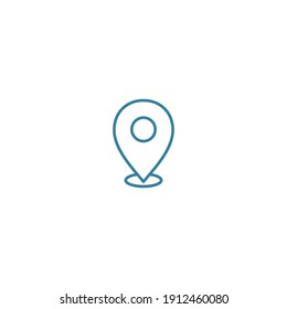 Outline location icon illustration vector symbol for website, mark, point, position, gps