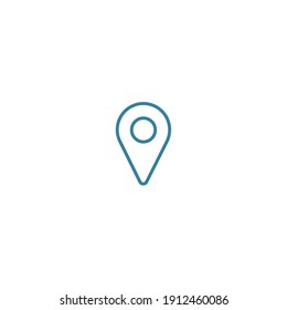 Outline location icon illustration vector symbol for website, mark, point, position, gps