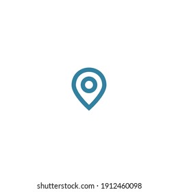 Outline location icon illustration vector symbol for website, mark, point, position, gps