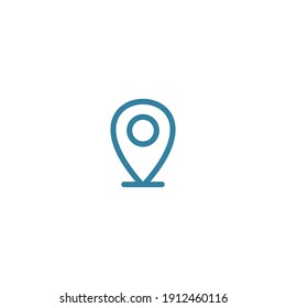 Outline location icon illustration vector symbol for website, mark, point, position, gps