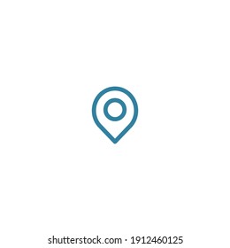 Outline location icon illustration vector symbol for website, mark, point, position, gps