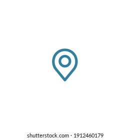 Outline location icon illustration vector symbol for website, mark, point, position, gps
