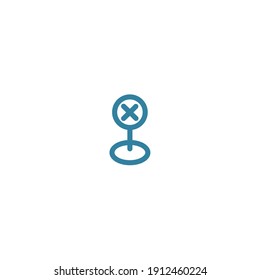 Outline location icon illustration vector symbol for website, mark, point, position, gps