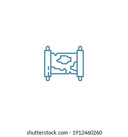 Outline location icon illustration vector symbol for website, mark, point, position, gps