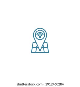Umrisssymbol-Vektorsymbol für Website, Marke, Punkt, Position, GPS