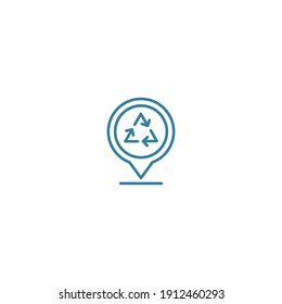Umrisssymbol-Vektorsymbol für Website, Marke, Punkt, Position, GPS
