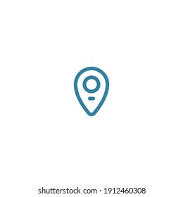 Outline location icon illustration vector symbol for website, mark, point, position, gps
