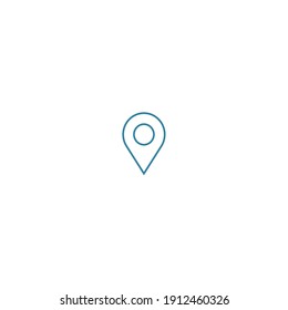 Outline location icon illustration vector symbol for website, mark, point, position, gps