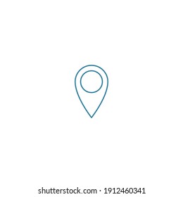 Outline location icon illustration vector symbol for website, mark, point, position, gps