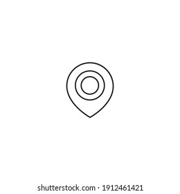 Outline location icon illustration vector symbol for website, mark, point, position