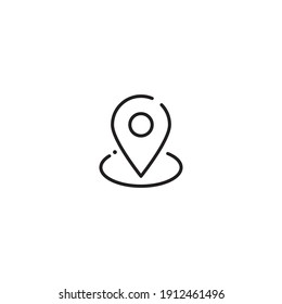 Outline location icon illustration vector symbol for website, mark, point, position