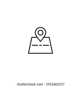 Outline location icon illustration vector symbol for website, mark, point, position