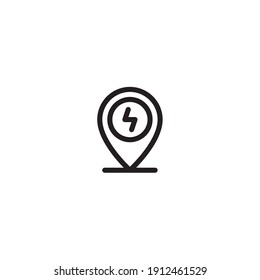 Outline location icon illustration vector symbol for website, mark, point, position