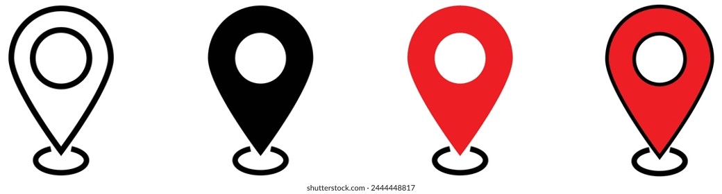 Gliederungsstandort Symbol Illustration Vektorgrafik Symbol