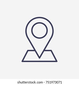 Outline location icon illustration vector symbol